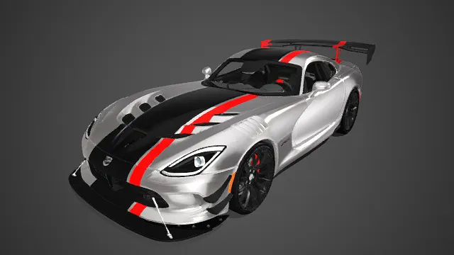 跑车  车身线条流畅动感  大尺寸尾翼  性能  时尚  潮流设计