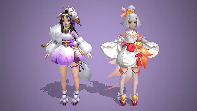 萝莉少女  妖灵设定  温婉灵动  面具铃铛
