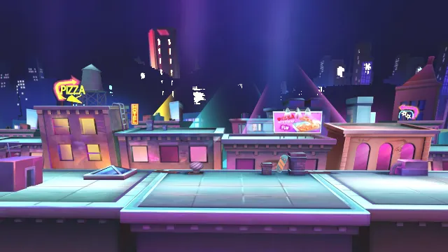 城市建筑房屋夜晚景色场景