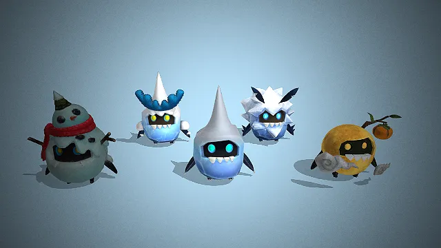 冰雪主题  卡通风格  可爱玩偶  奇幻生物