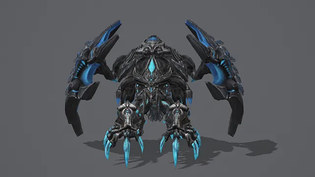 幽蓝机甲兽・科幻型机械凶兽模型