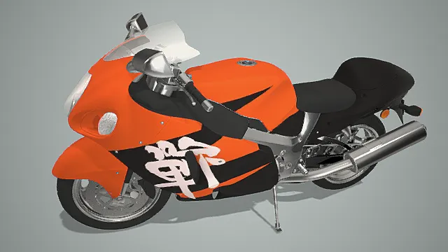 摩托车    交通工具    写实3D模型