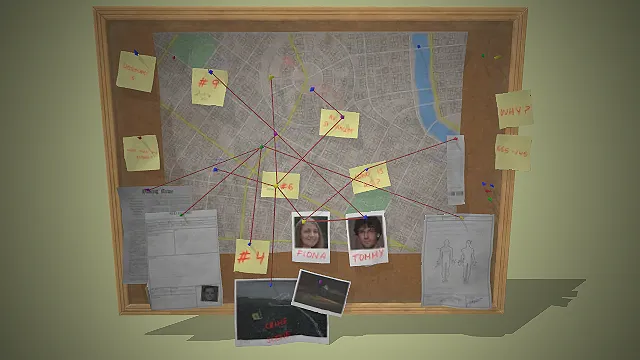 一个刑侦风格的线索板3D模型