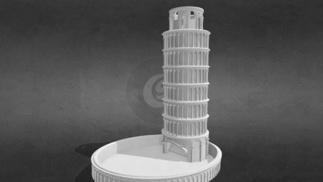 比萨斜塔骰子塔_obj