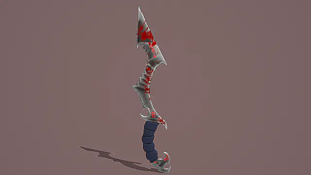 暗黑风格血刃匕首3D模型