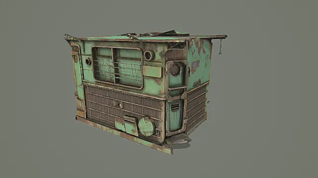 复古废土锈蚀设备舱3D模型