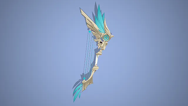 《原神》中的五星弓天空之翼的3D模型