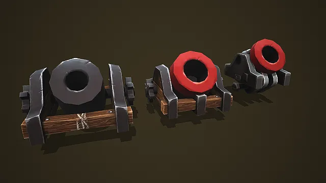 复古科幻风多形态火炮 3D 模型