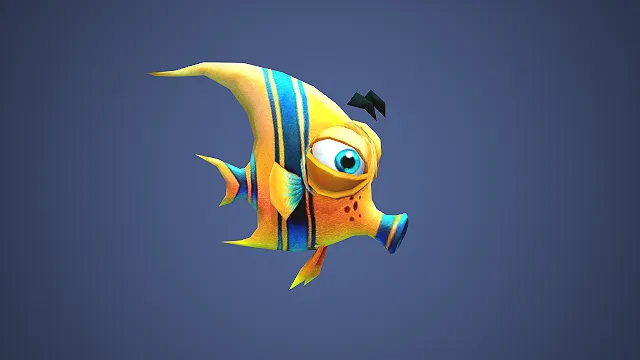 神仙鱼  卡通拟人化  海洋观赏鱼  游戏宠物