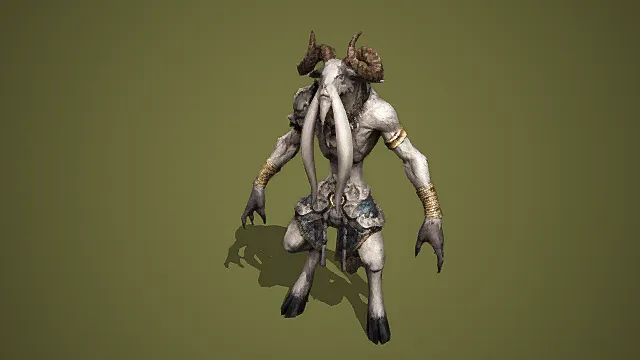 羊角魔灵  魔物  深渊副本魔灵  羊首人  怪物  游戏模型