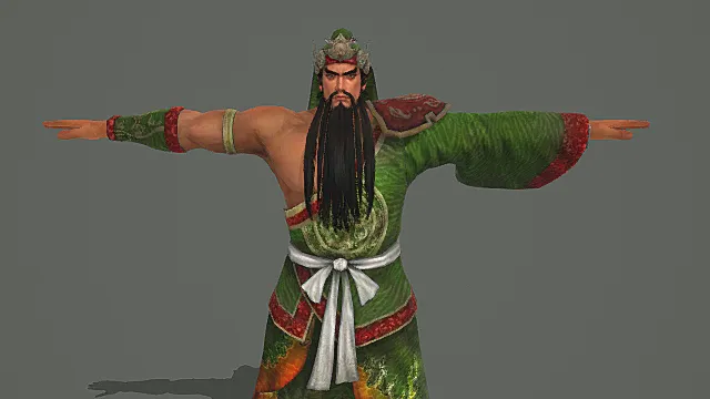 碧焰关圣：绿袍武圣坦战套装