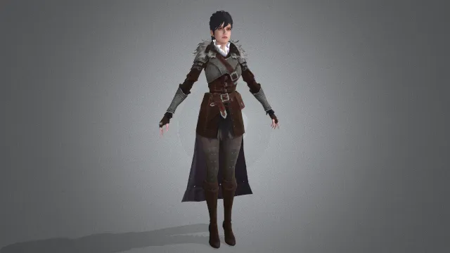 游戏模型 人物模型 女猎人 游戏皮肤