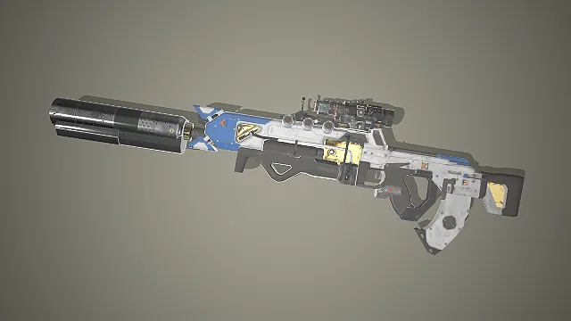 科幻战术步枪  战术瞄准镜  精密工业风  金属质感