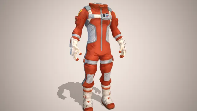 红色防护服  套装  服装  工具  模型