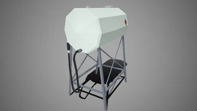 低多边形  工业储油罐  输油管  储油设施  能源存储  功能性