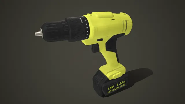 充电式手持电钻  黄黑配色  人体工学  握持手柄  电动五金工具  便携与实用