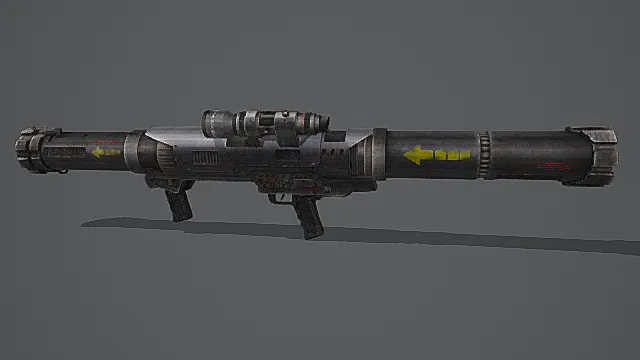 科幻精准风带镜火箭发射器3D模型