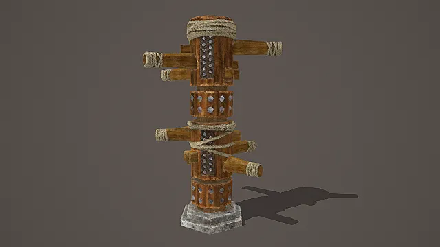 国风部落风格图腾柱模型 
