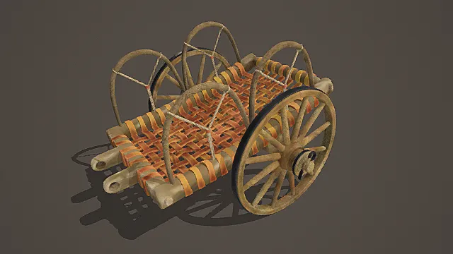 原始部落风格编织小车模型