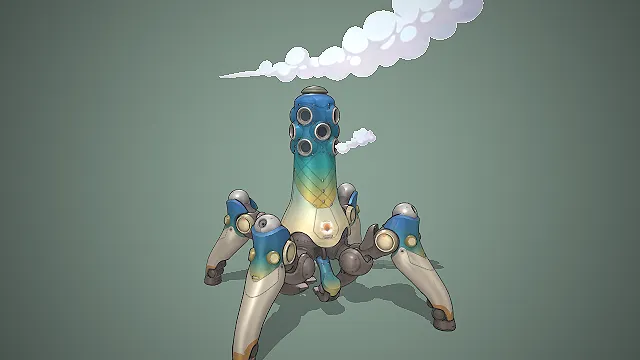 机甲  四足机械造物  蒸汽朋克风  奇幻题材