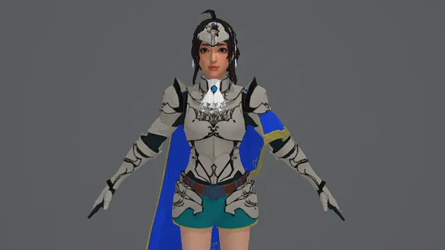 奇幻骑士风女性角色模型