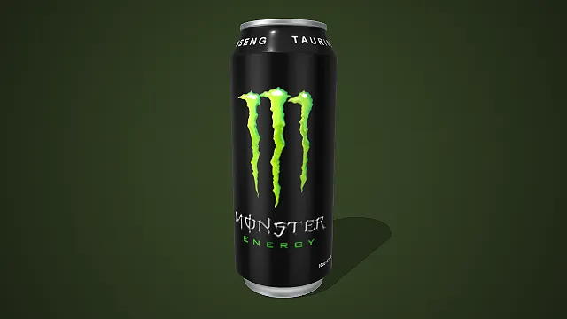 魔爪Monster能量饮料写实3D道具模型