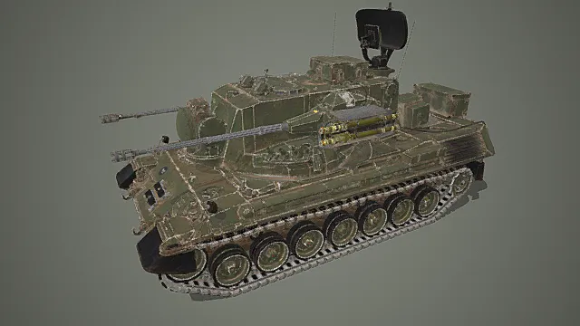 废土重装风格战术履带战车载具3D模型