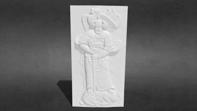 国家博物馆武士像 浮雕 stl.OBJ