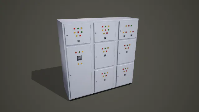 多格组合式工业指示灯电控柜 3D 模型