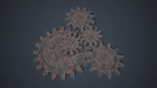 蒸汽朋克  工业机械  机械装置  锈蚀齿轮组