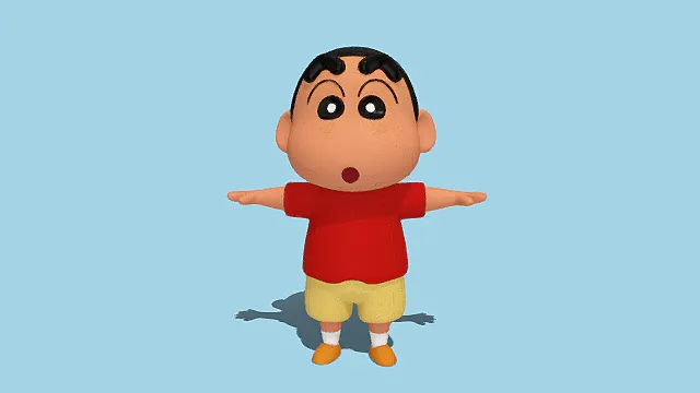 蜡笔小新   人物卡通    角色3d模型