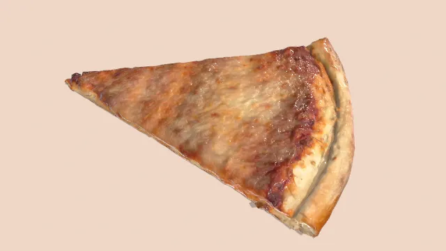 切过的普通披萨片食物