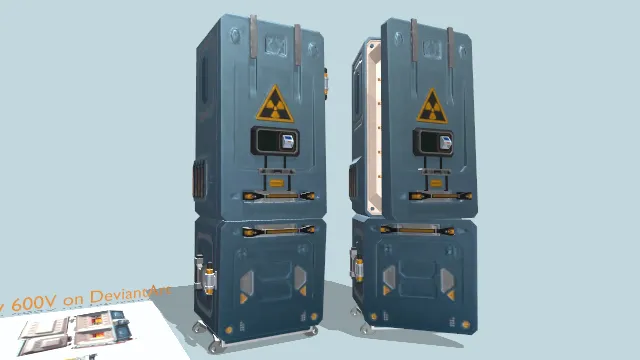 科幻风格的保险箱3D模型