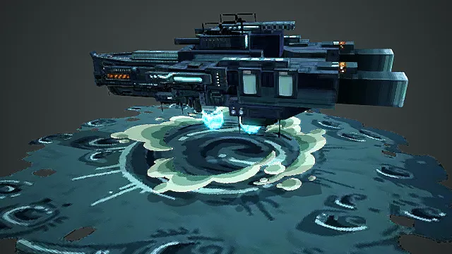 科幻飞行器太空船外星战舰飞船旅行者号3D模型
