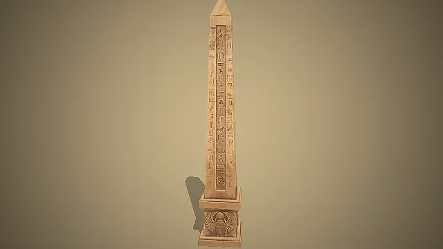 一座古埃及的标志性建筑方尖碑的3D模型