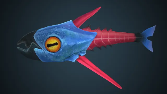 海洋变异生物鱼动画游戏模型