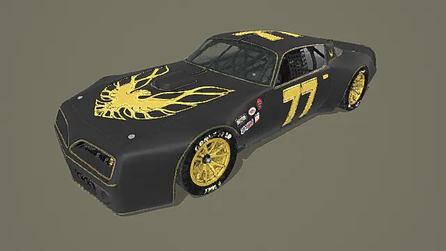 复古黑黄涂装竞速赛车3D模型
