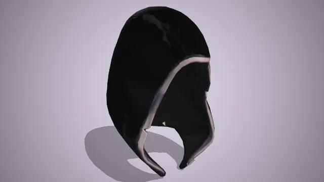 黑紫色兜帽  服装  布料  白边  破损