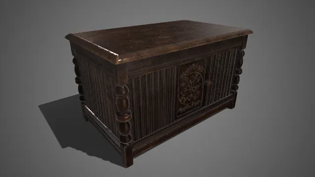 复古风格  实木柜  自然纹理  立柱式装饰结构  精致的雕花图案  弧形设计  古典工艺