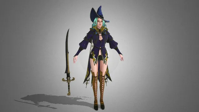 游戏模型 人物模型 女巫 游戏皮肤