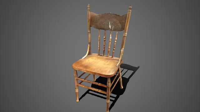 实木椅  复古  纺锤背设计  雕花装饰  磨损  车木工艺  