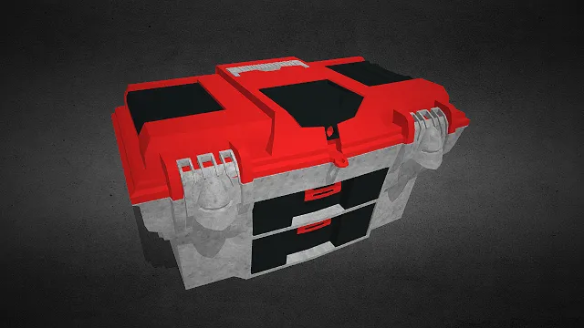 一个写实风格的3D工业工具箱模型