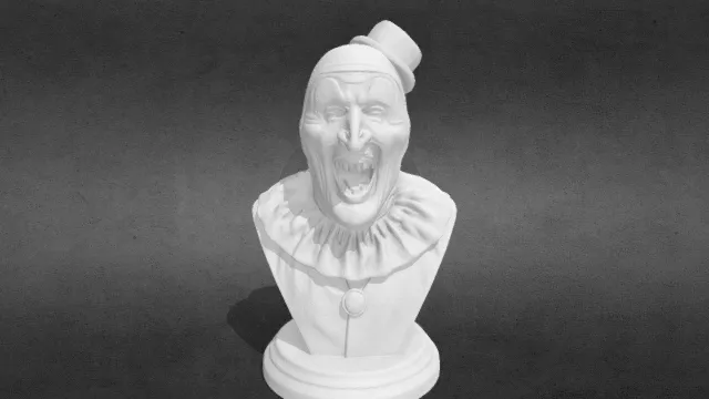 恐怖小丑半身像_obj