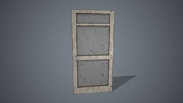 做旧金属门  场景道具  破损质感  场景摆件