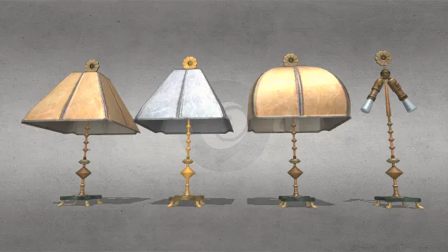 1920年代台灯罩灯家具摆件