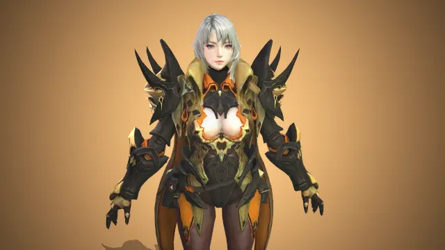 黑焰棘甲女武神  女武神模型  奇幻战甲  女将领  女性战甲