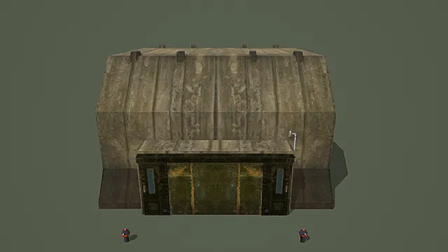 复古做旧工业风仓库建筑3D模型