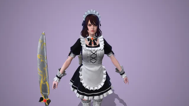 游戏模型 人物模型 甜品女仆 游戏皮肤