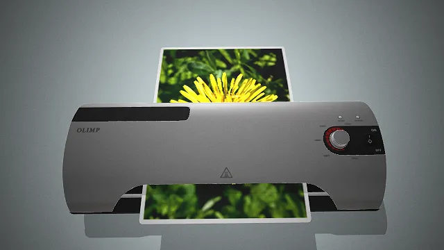 一个写实风格的3D过塑机模型