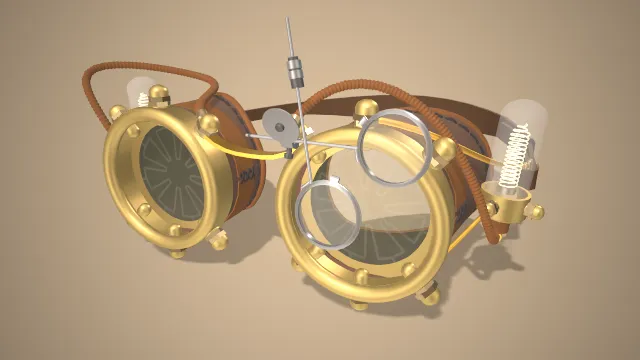 蒸汽朋克眼镜护目镜道具